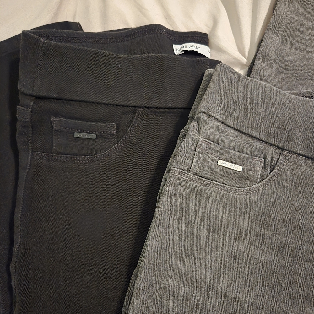 Nine West Black and Gray Super Skinny Jeans